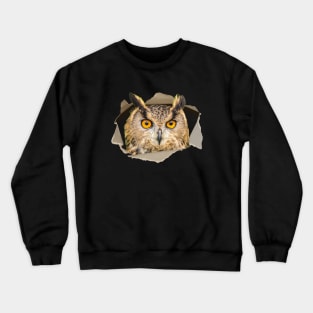 Great Horned Owl Lover Funny Bird Graphic Crewneck Sweatshirt